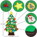 YM Christmas Tree Onarments Kids Custom DIY Felt Christmas Tree Hanging Decorations Navidad DIY Craft Decoration